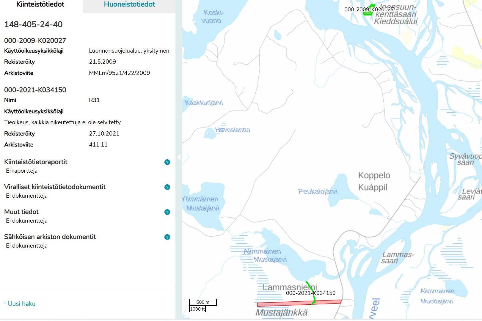 Kulkuoikeus Alimmaiselle Mustajärvelle
