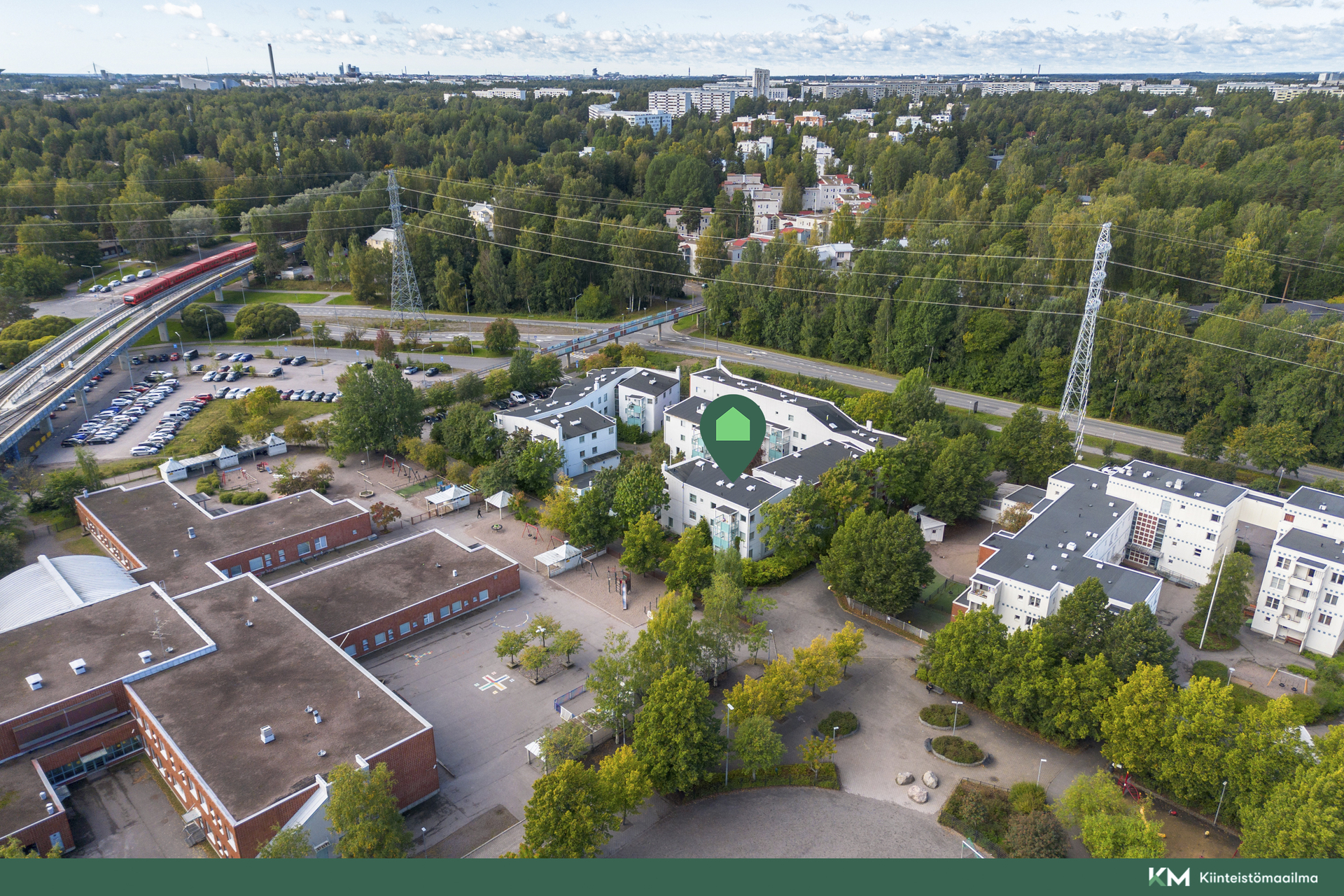 Sijainti ilmakuvassa