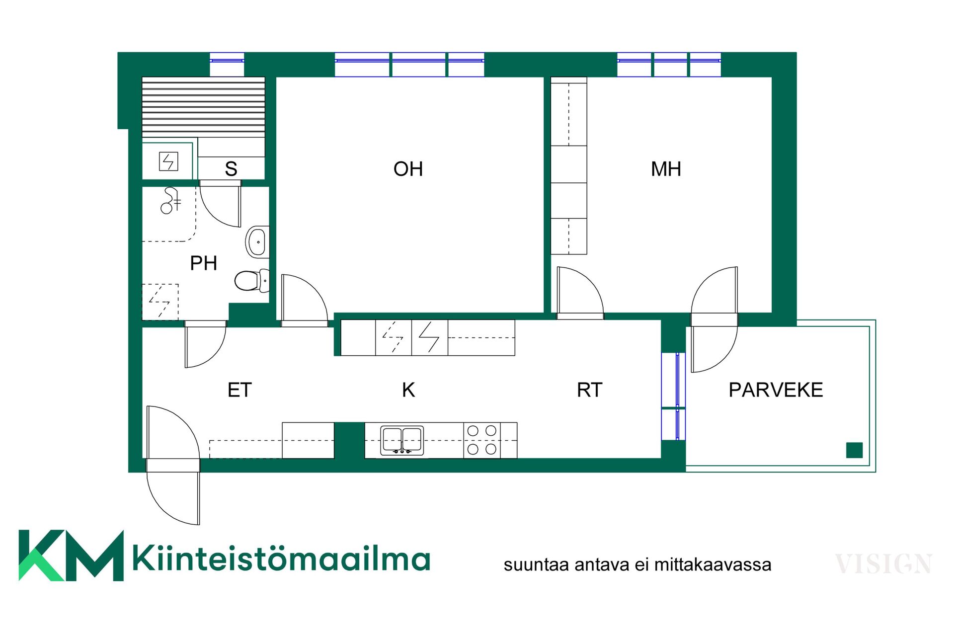 Asunnon pohjakuva