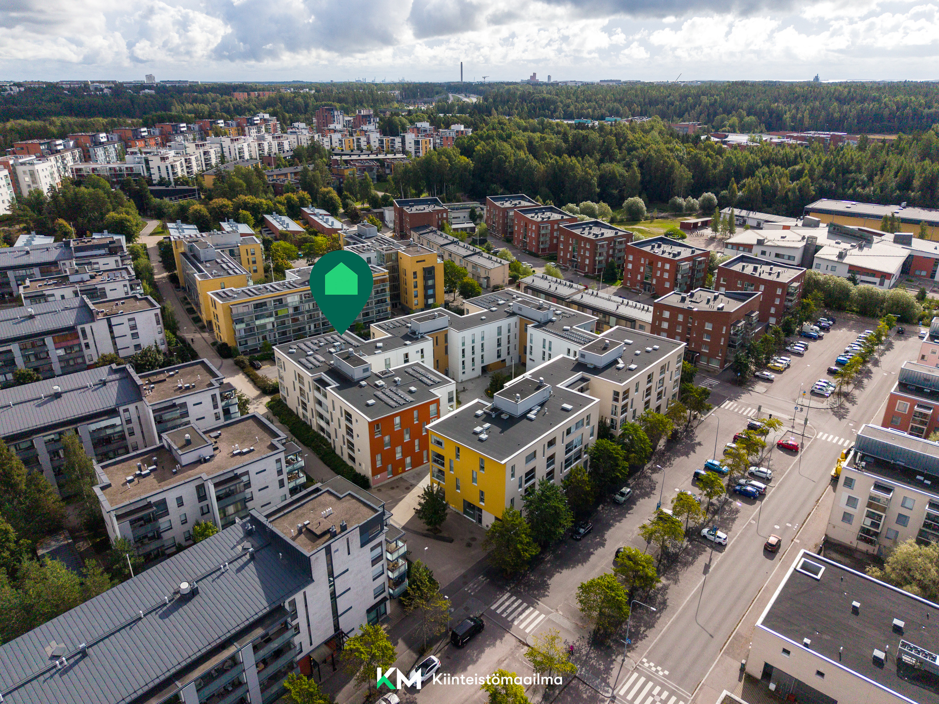 Taloyhtiö ilmakuvassa