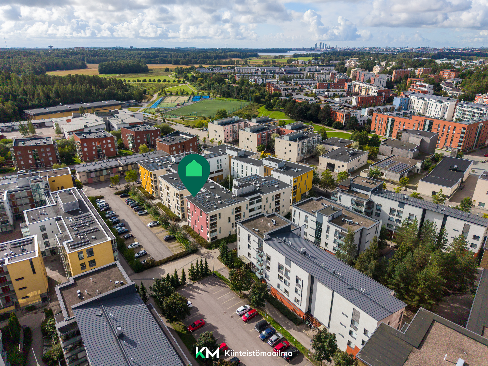 Taloyhtiö ilmakuvassa