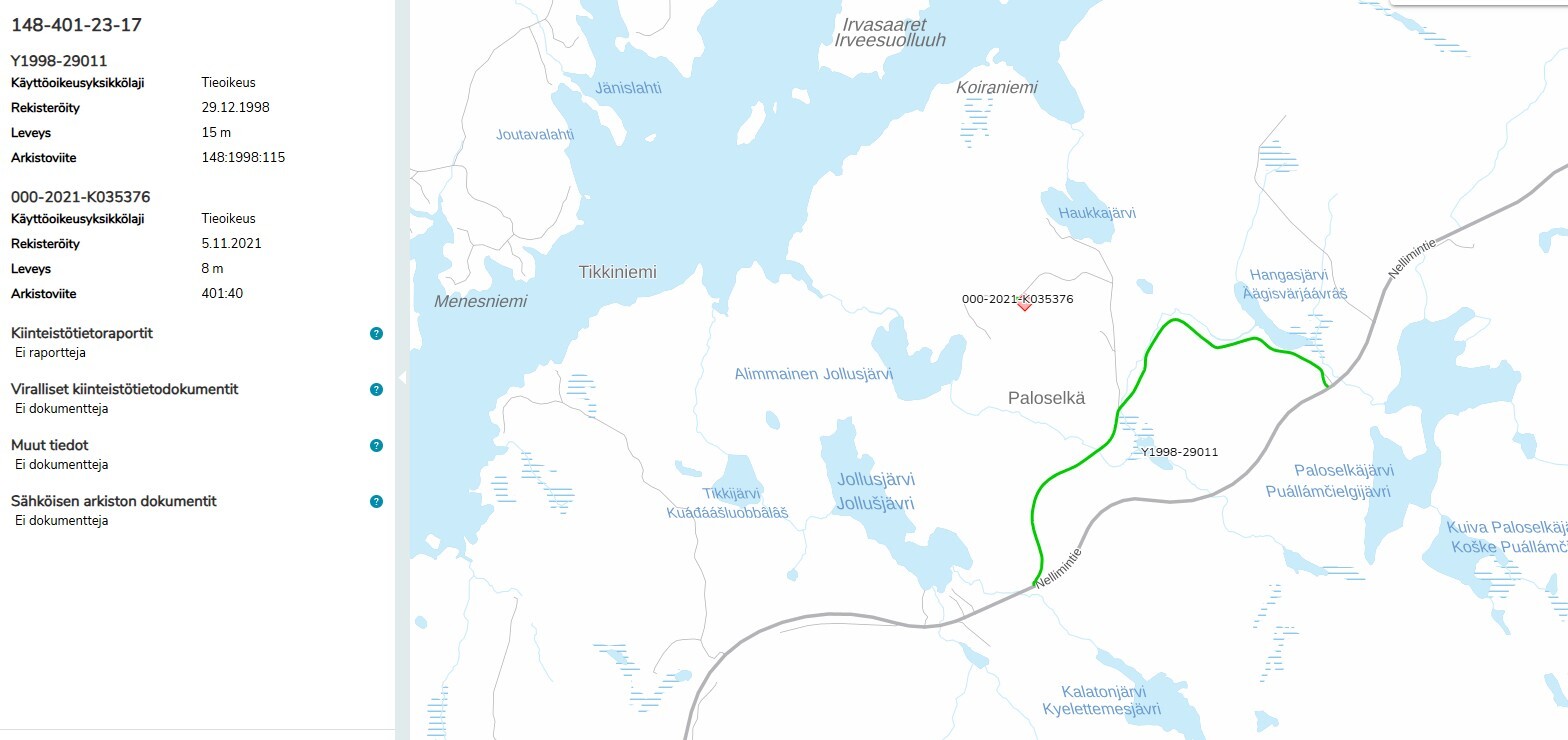 Käyttöoikeudet kartalla