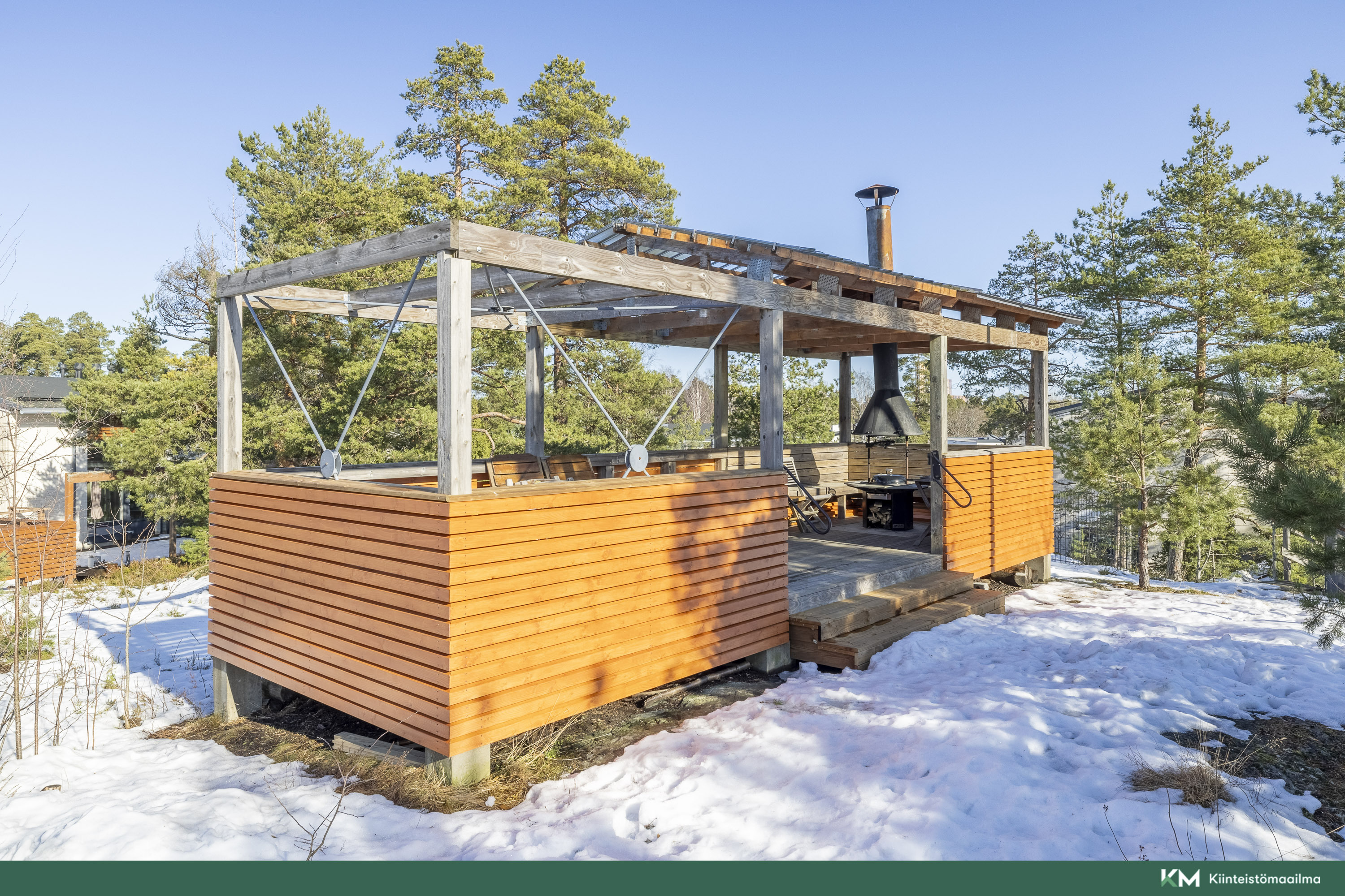 Grillikatos yhteiskäytössä naapuriyhtiön kanssa