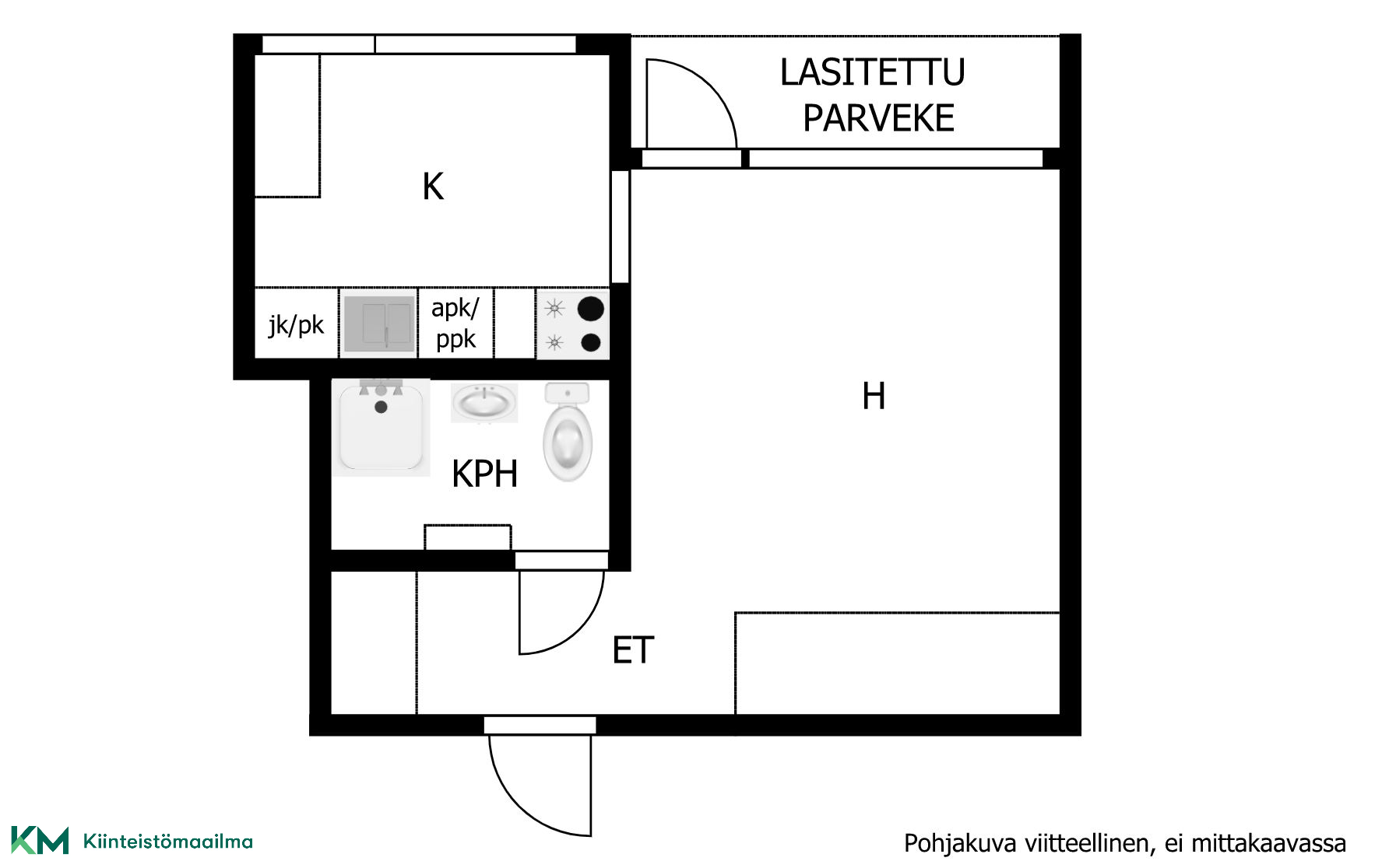Asunnon pohjakuva