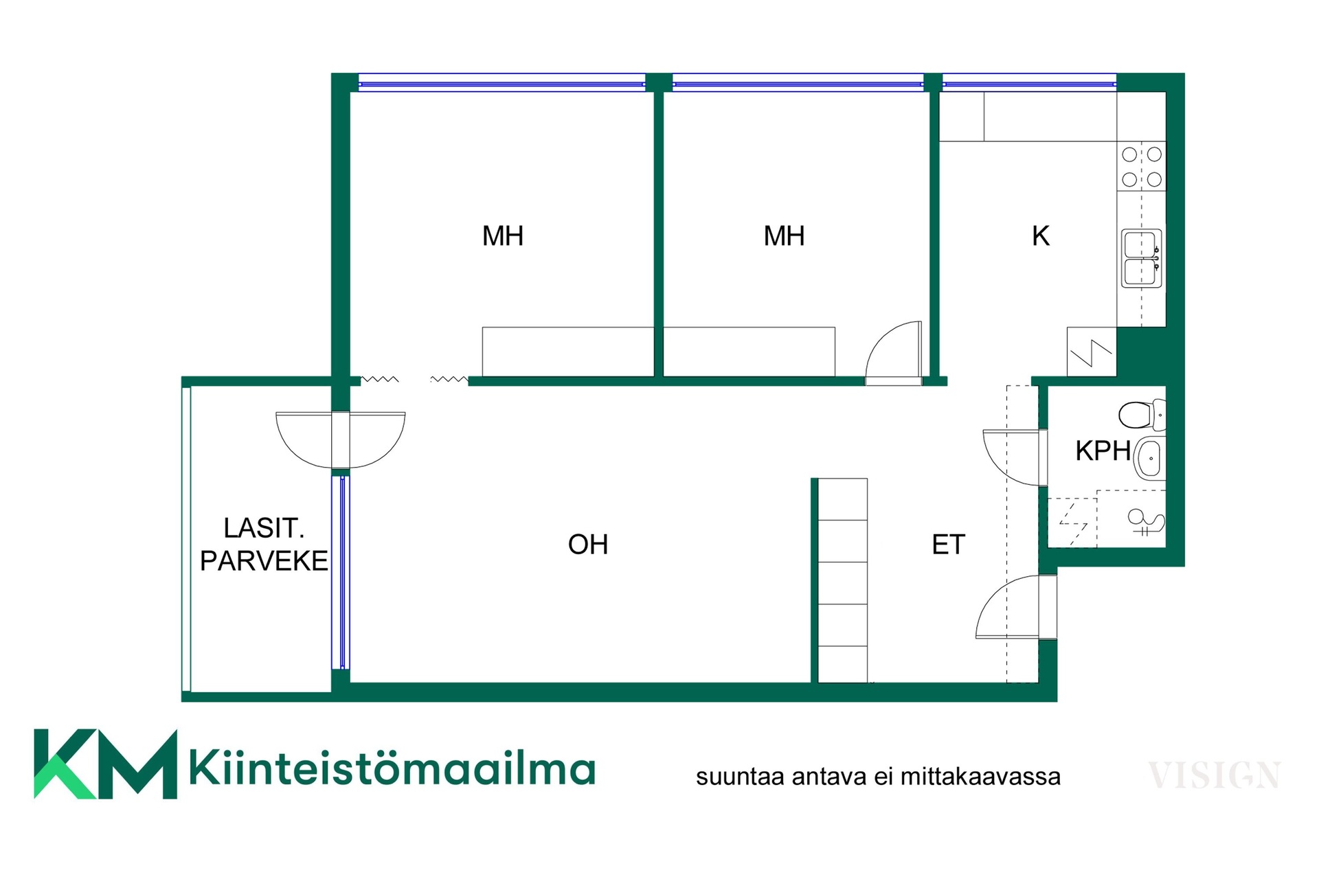 Asunnon pohjakuva