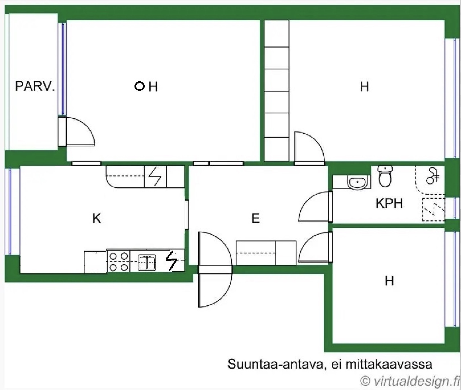 Asunnon pohjakuva