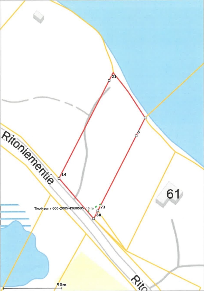 AO-tontti, joka kuuluu kauppaan.