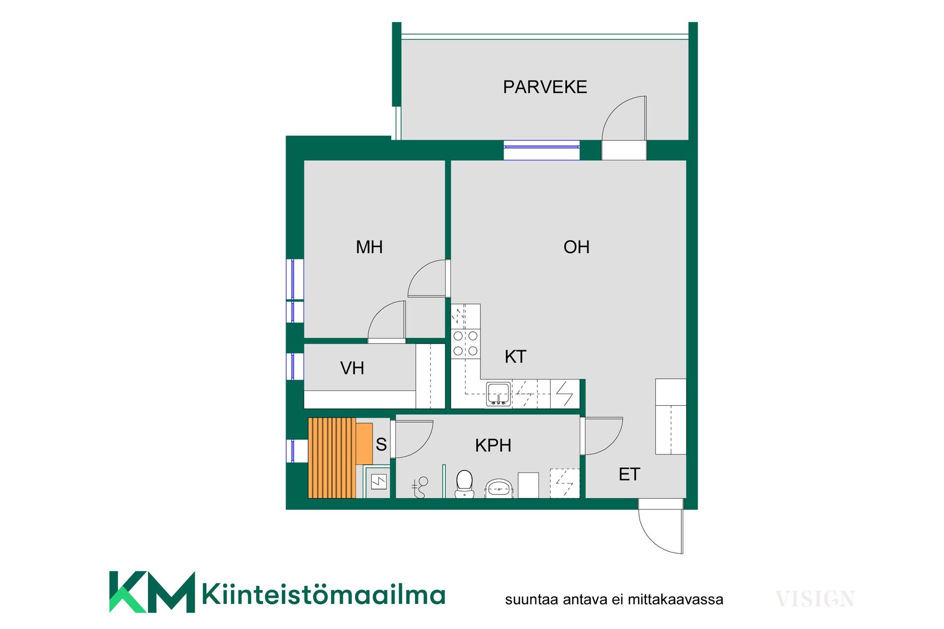 Asunnon pohjakuva