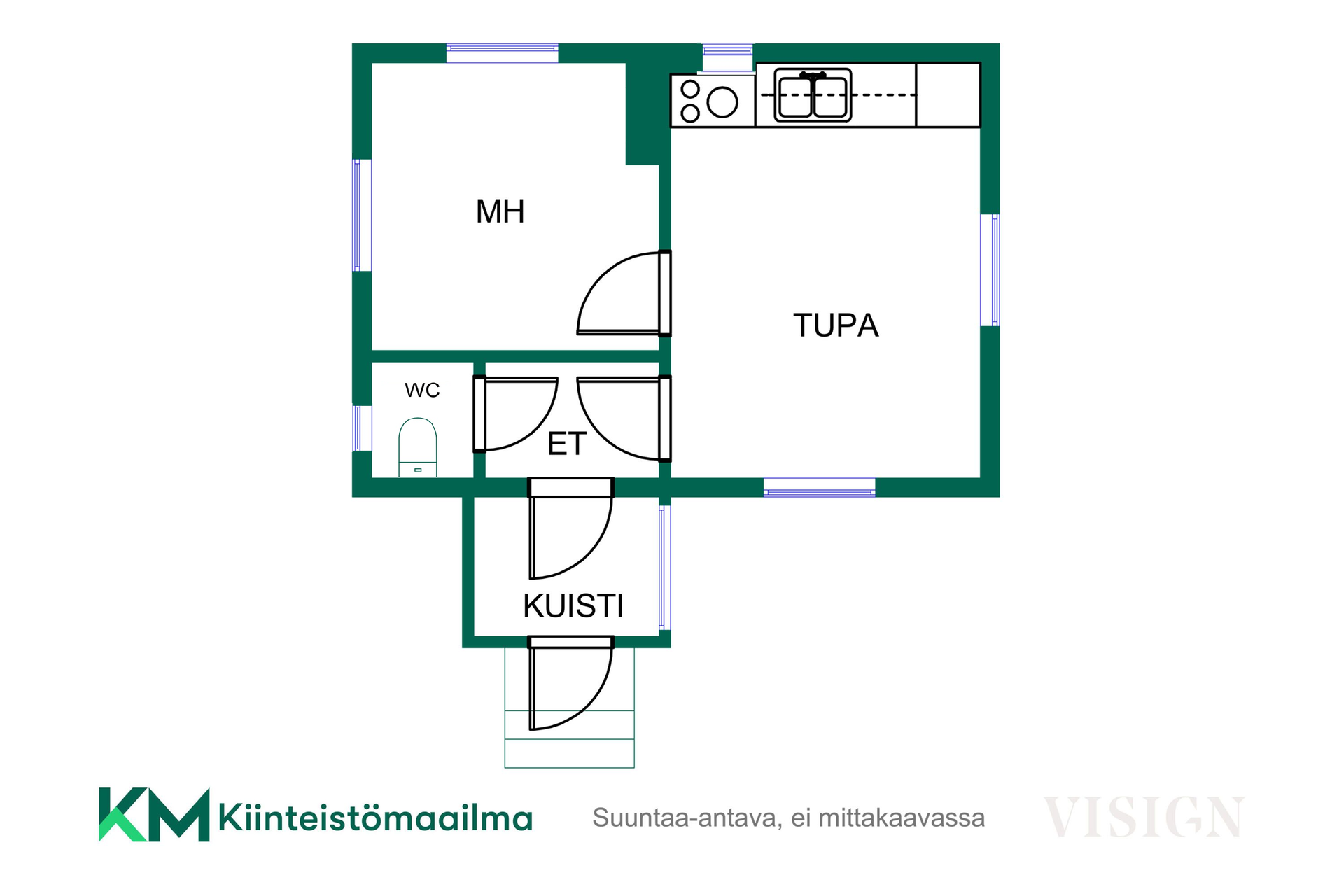 Asunnon pohjakuva