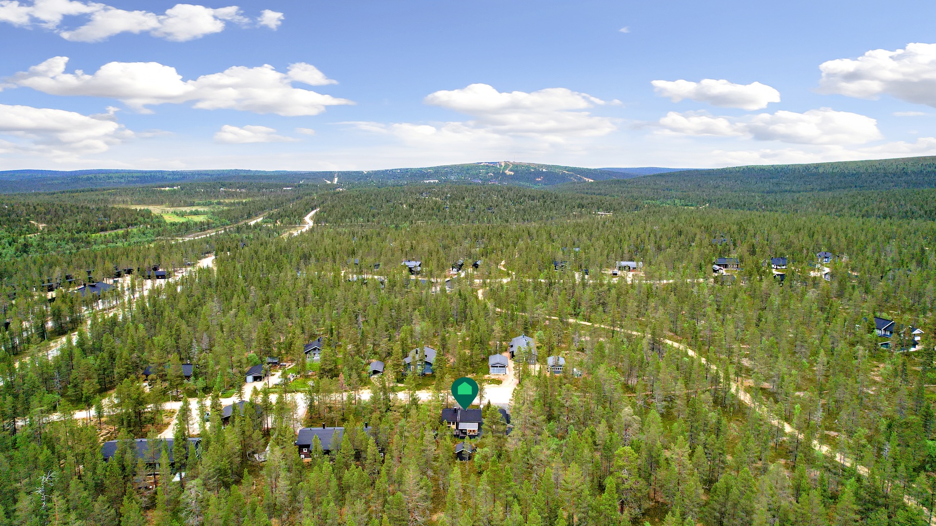 56 m² vapaa-ajan asunto Saariselän Suksipolulla!