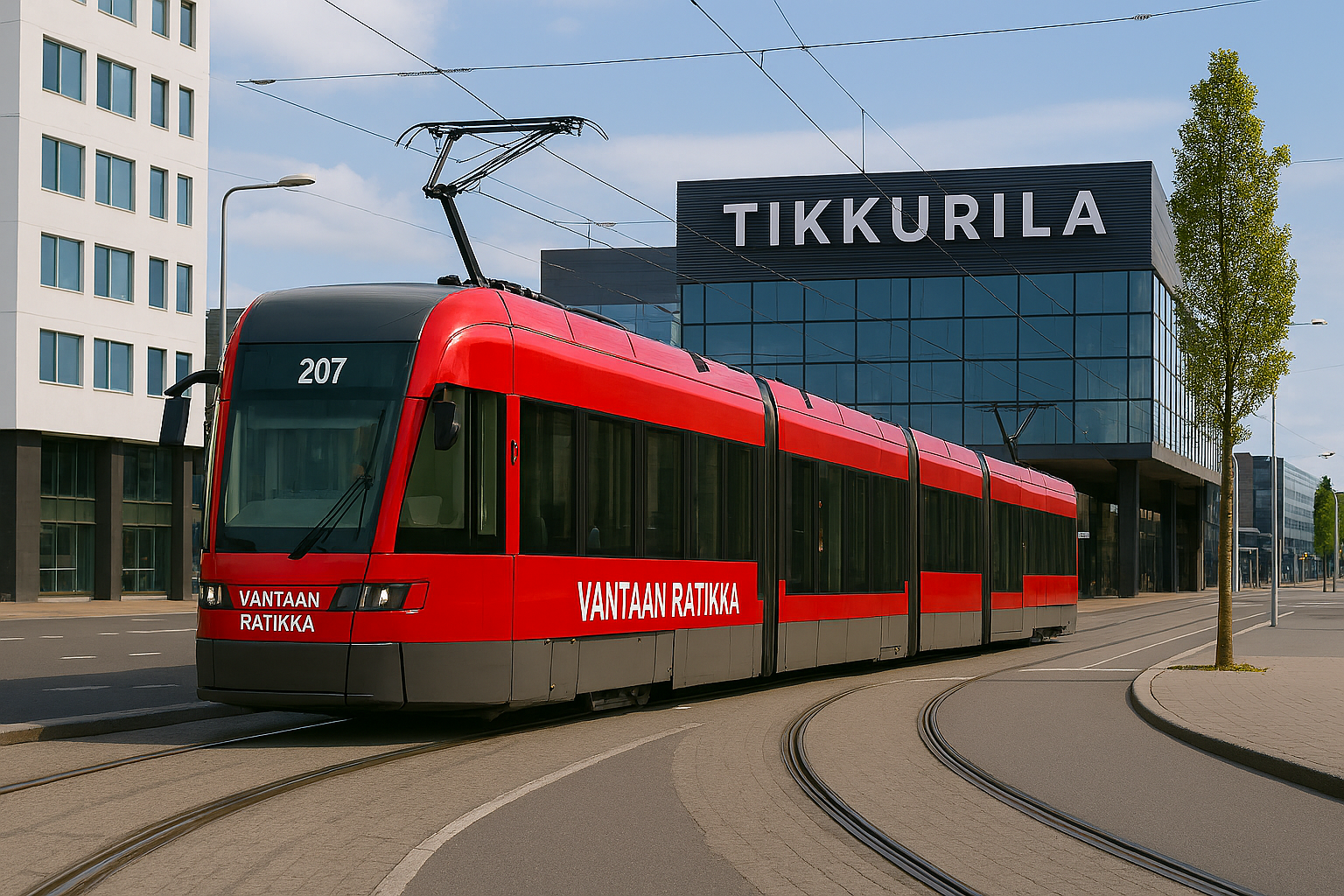 Vantaan ratikka, kuvitteellinen kuva