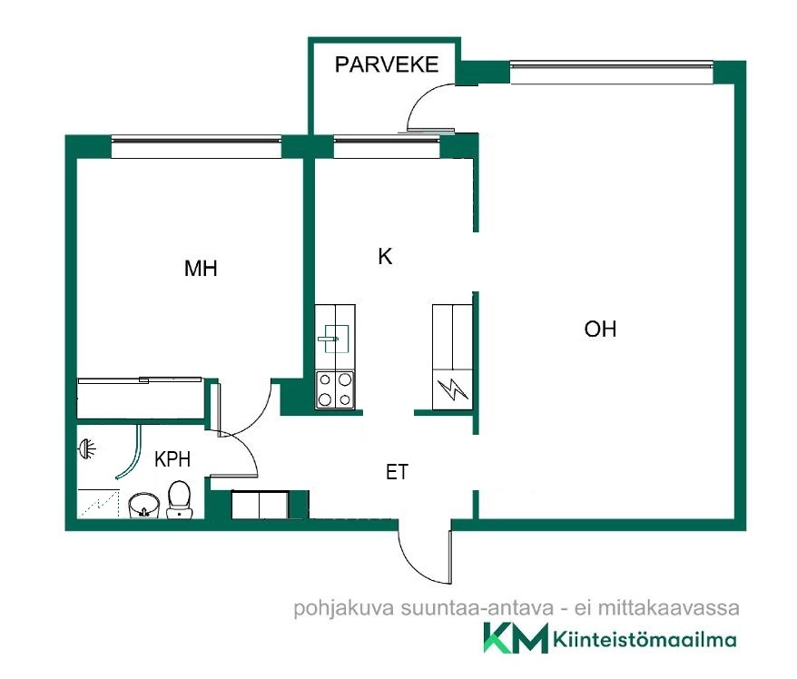 Asunnon pohjakuva