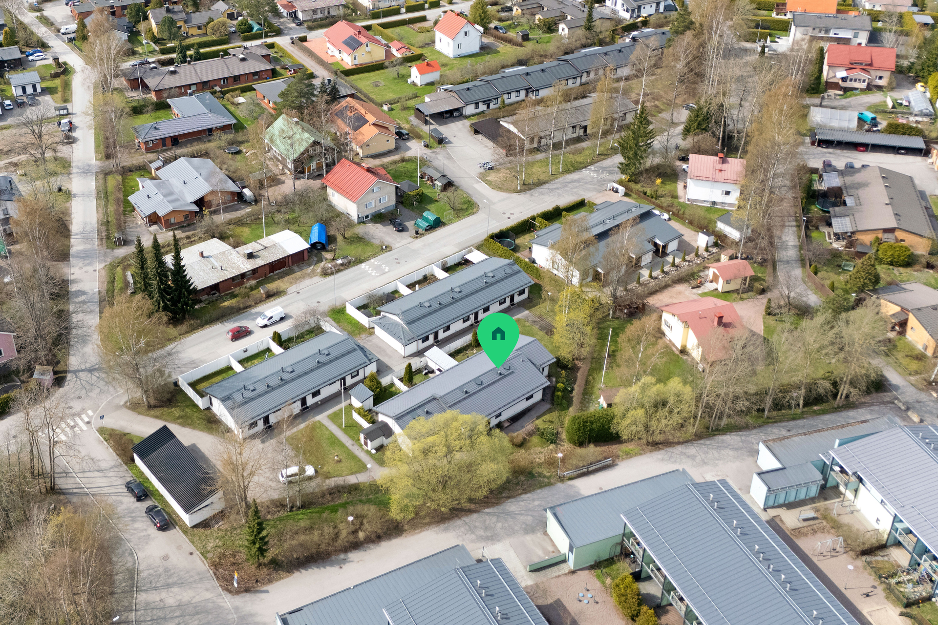 Rauhallinen pientalo alue.