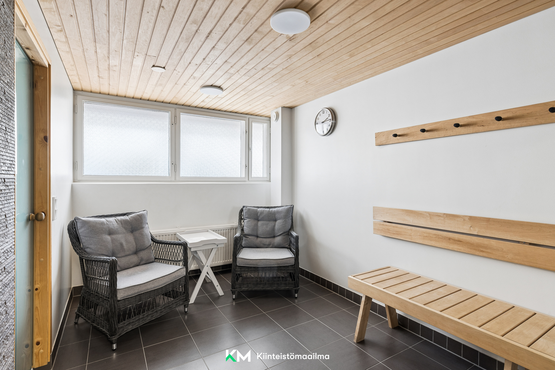 Taloyhtiön saunatilaa