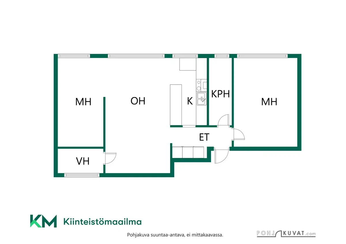Asunnon pohjakuva