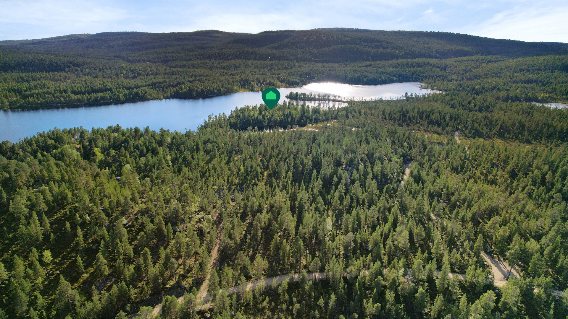 noin 300 metriä omaa rantaviivaa Talvitupajärveen 