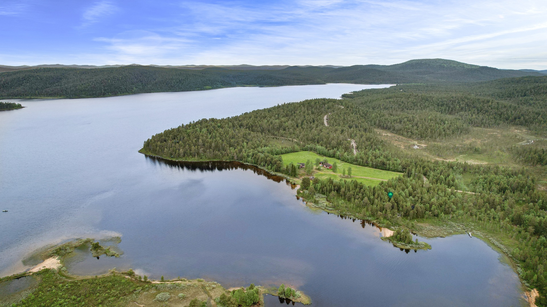 Ilmakuva Solojärven suuntaan