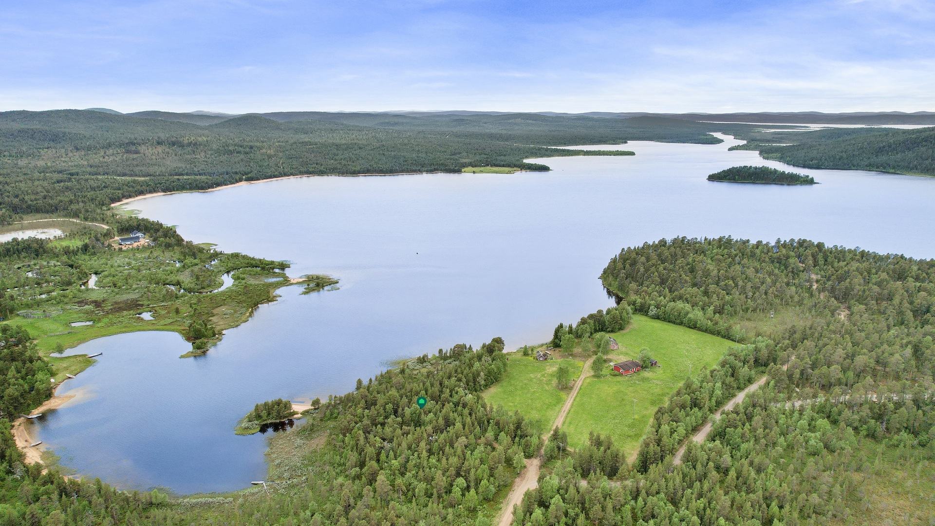 Ilmakuva Solojärven suuntaan