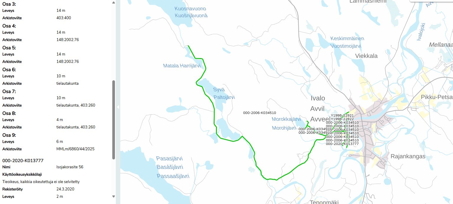 Käyttöoikeuden kartalla