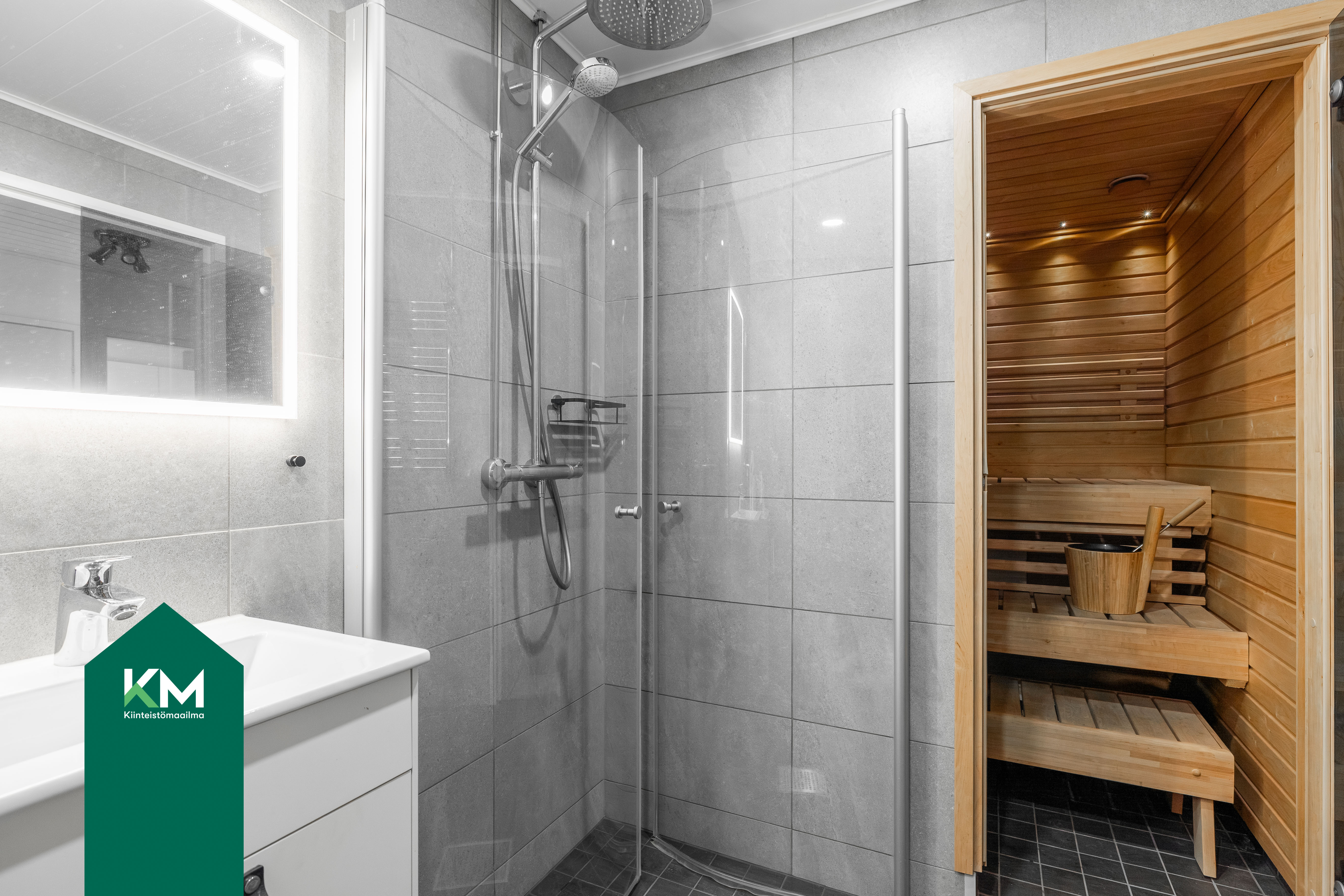 Pesuhuone ja sauna on saneerattu 2019