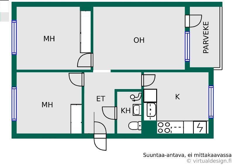 Asunnon pohjakuva