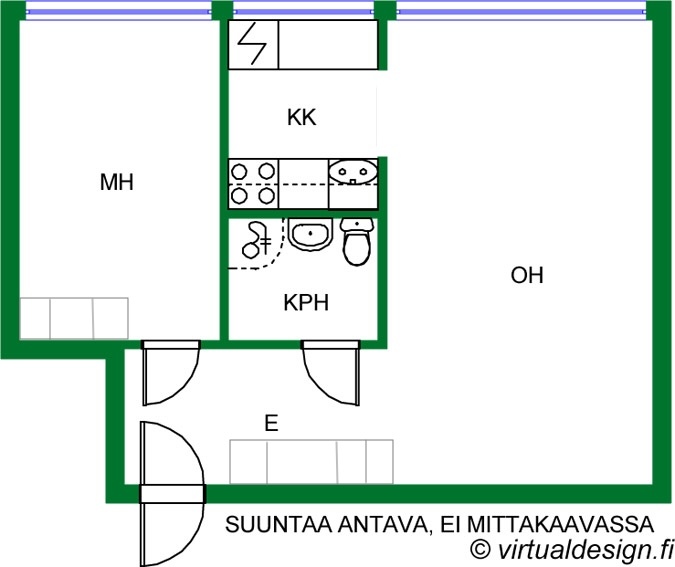 Asunnon pohjakuva