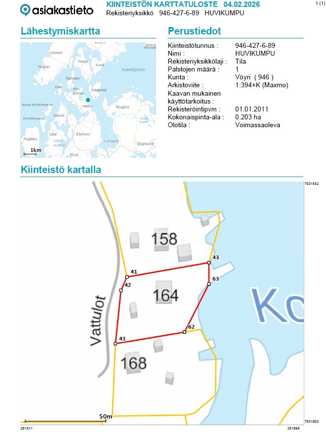 Vattulot 164, Vöyri