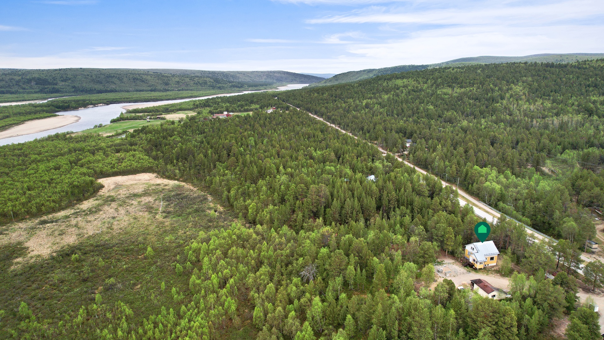 Ilmakuva rovisuvannon suuntaan