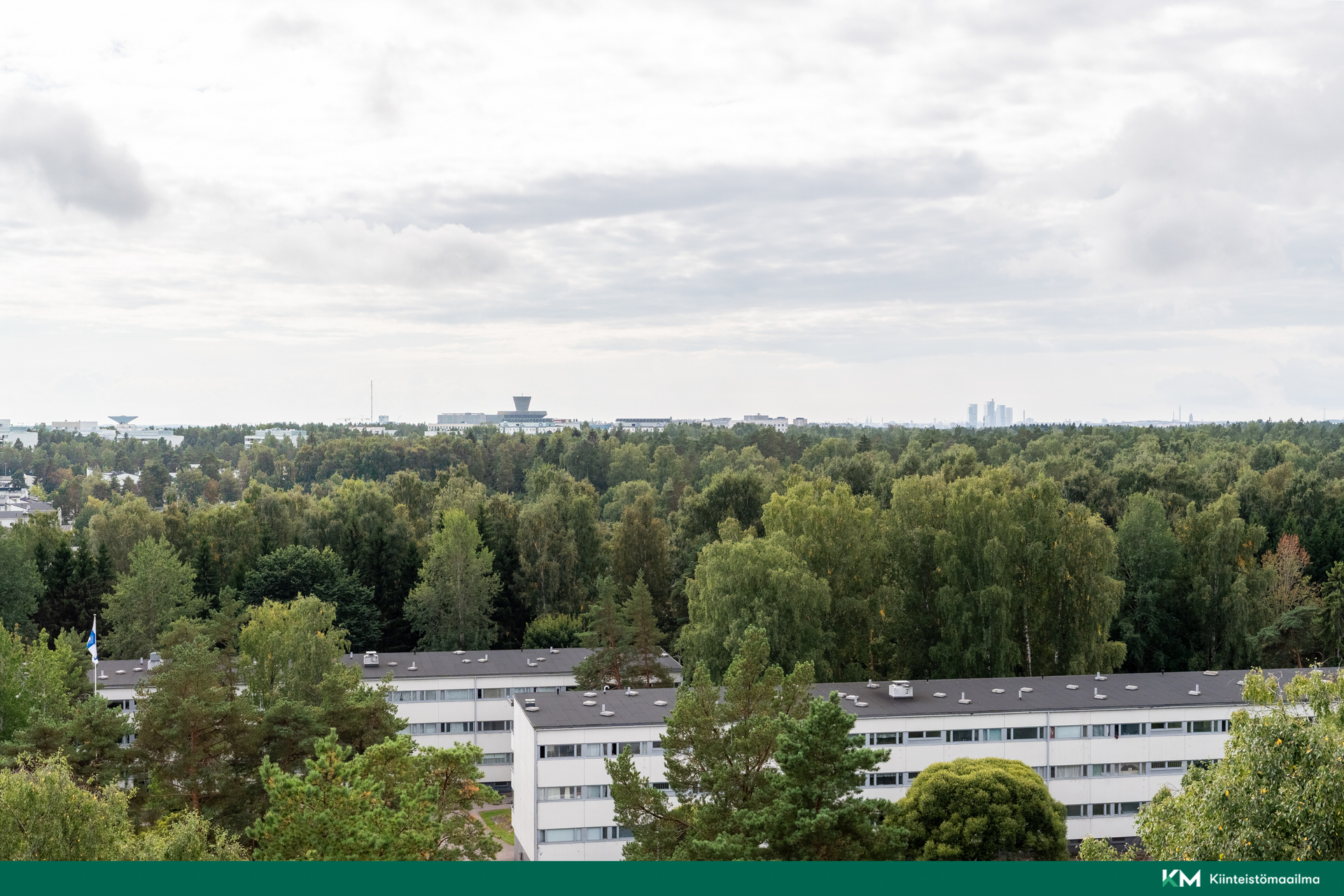 Näkymä parvekkeelta Kallion suuntaan