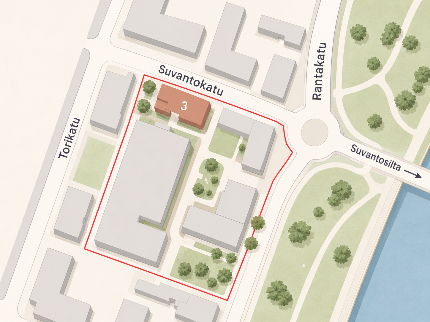 Suvantokatu 3, Keskusta, Joensuu
