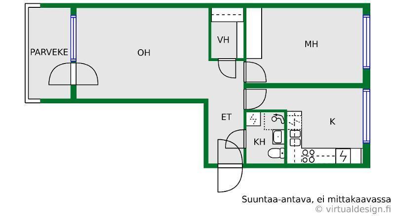 Asunnon pohjakuva
