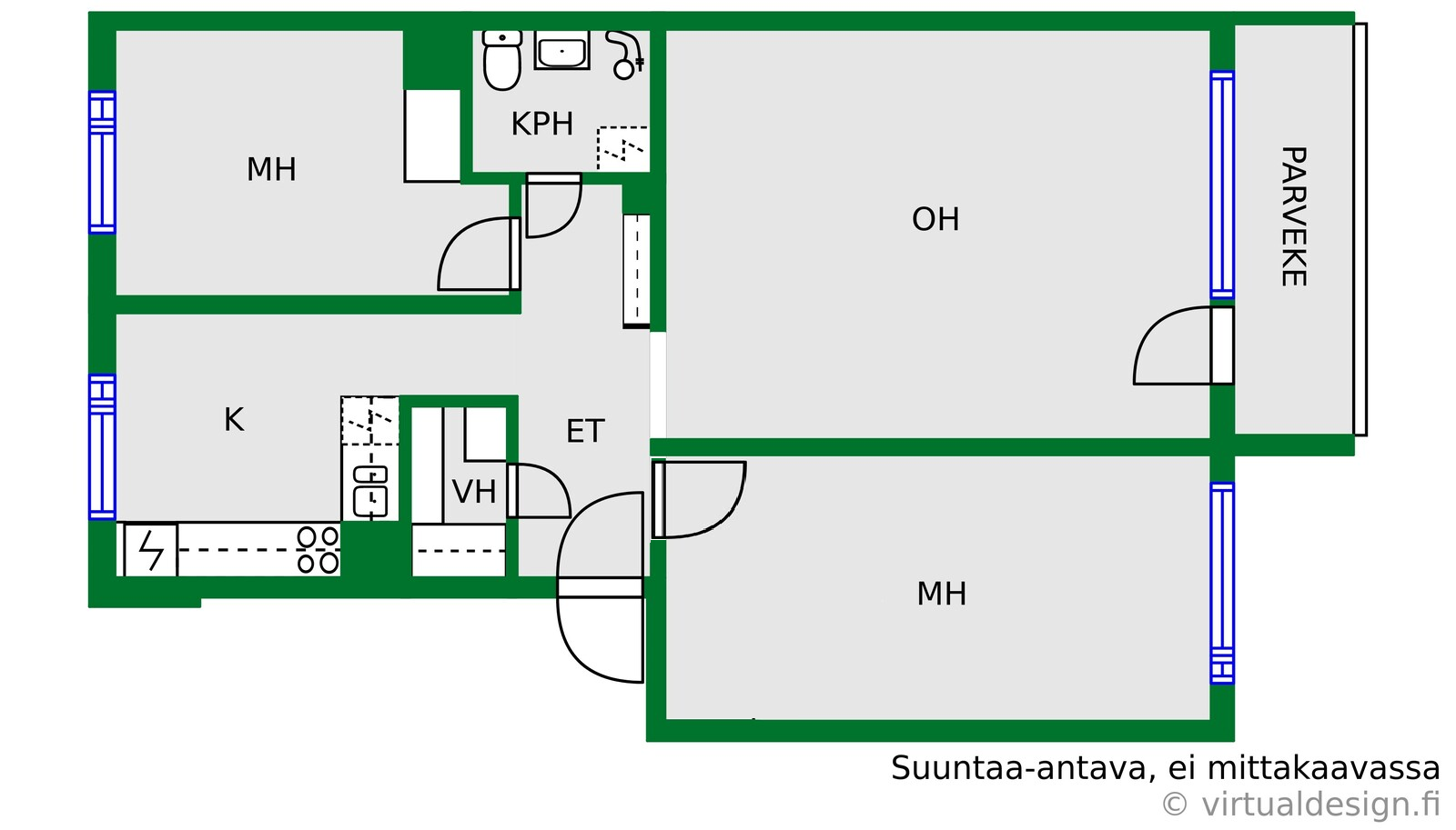 Asunnon pohjakuva