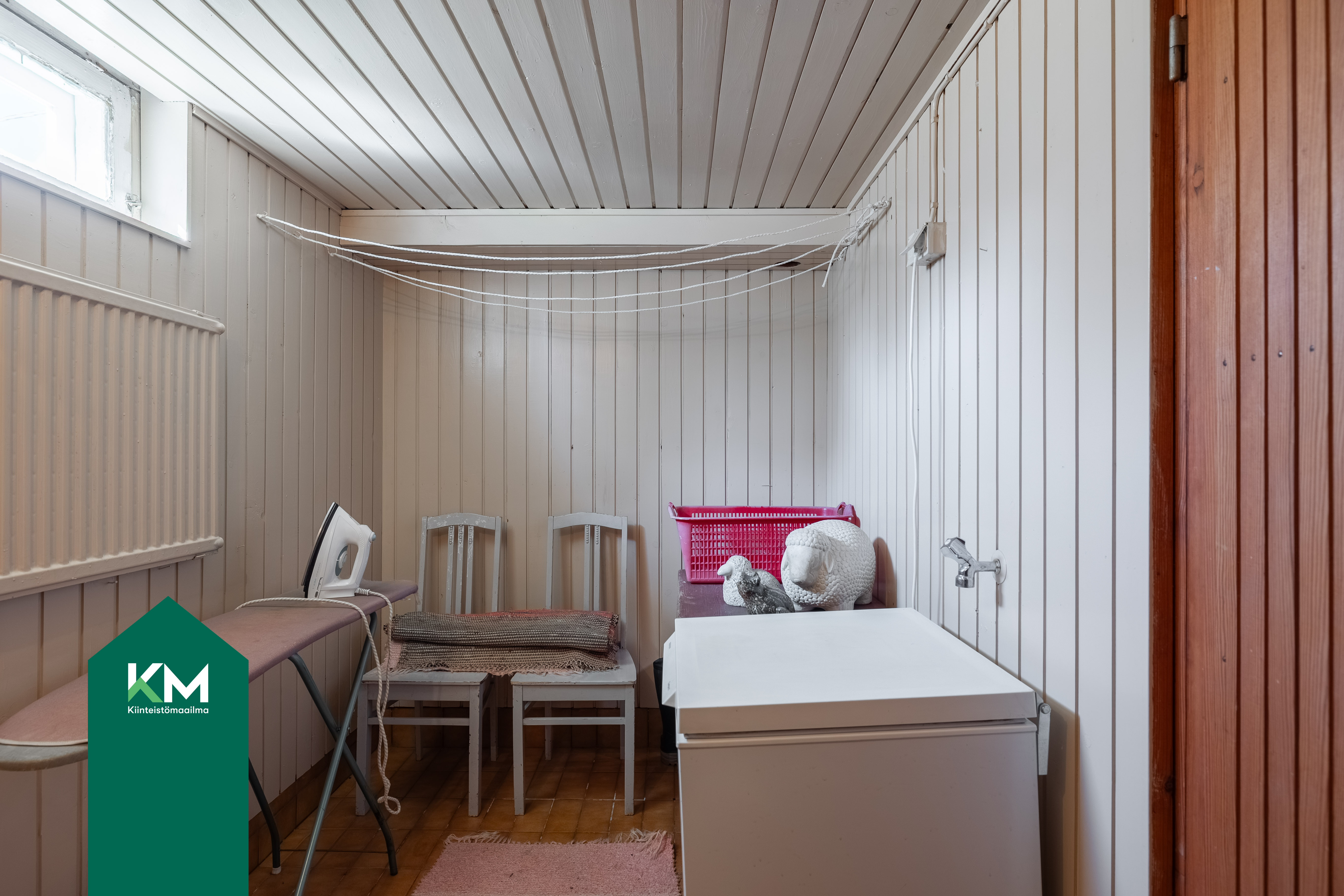Kodinhoitohuone on entisen pesuhuoneen tilalla