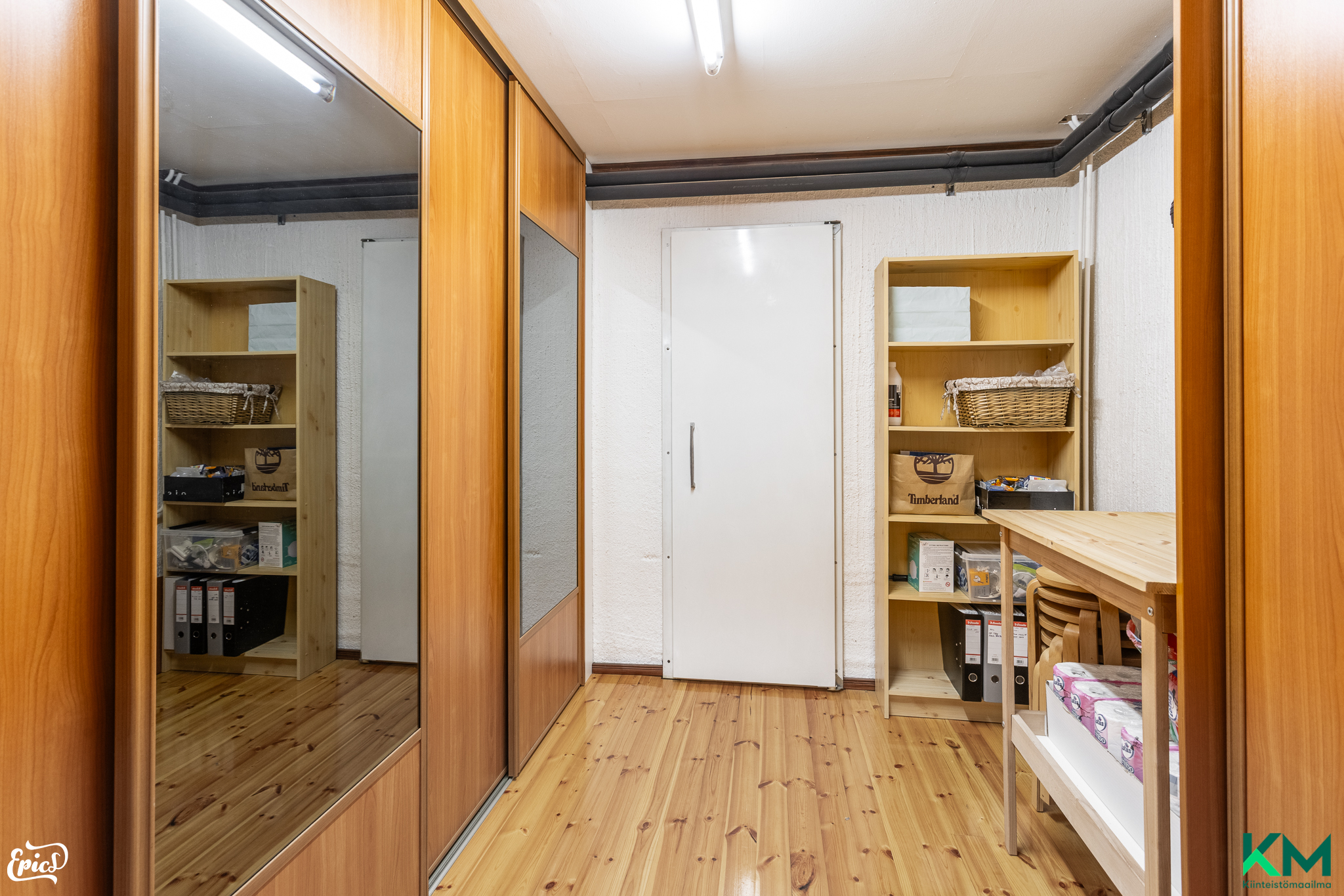 Säilytystilaa on paljon