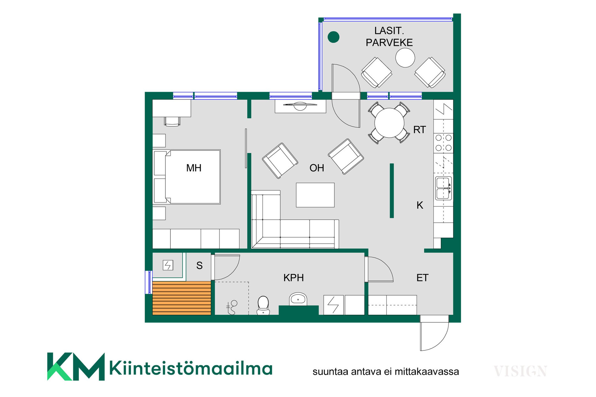 Asunnon pohjakuva