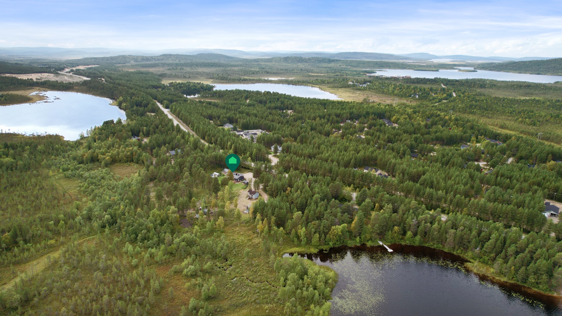 Ilmakuva Keväjärven suuntaan