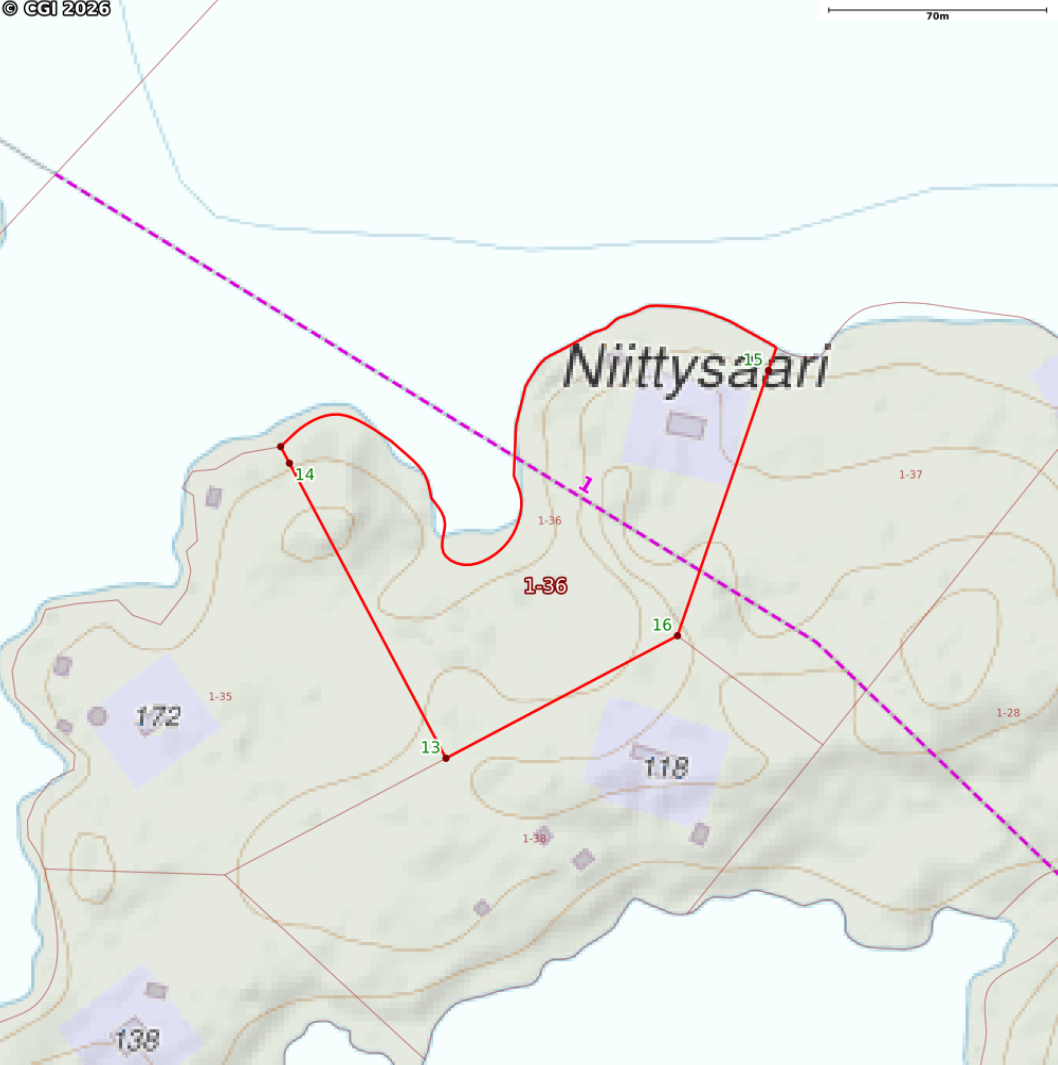 Kiinteistö kartalla
