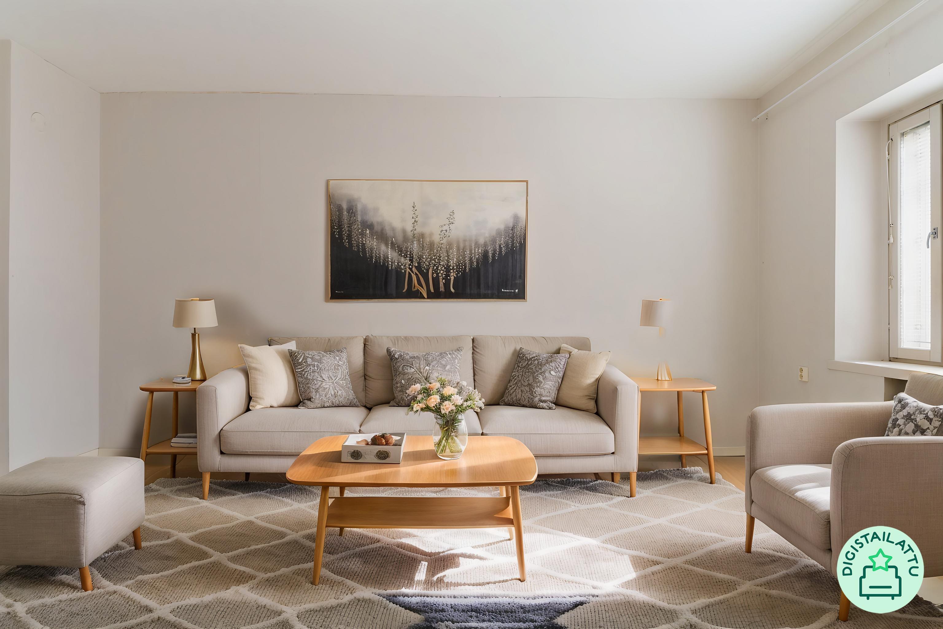 Digistailattu olohuone