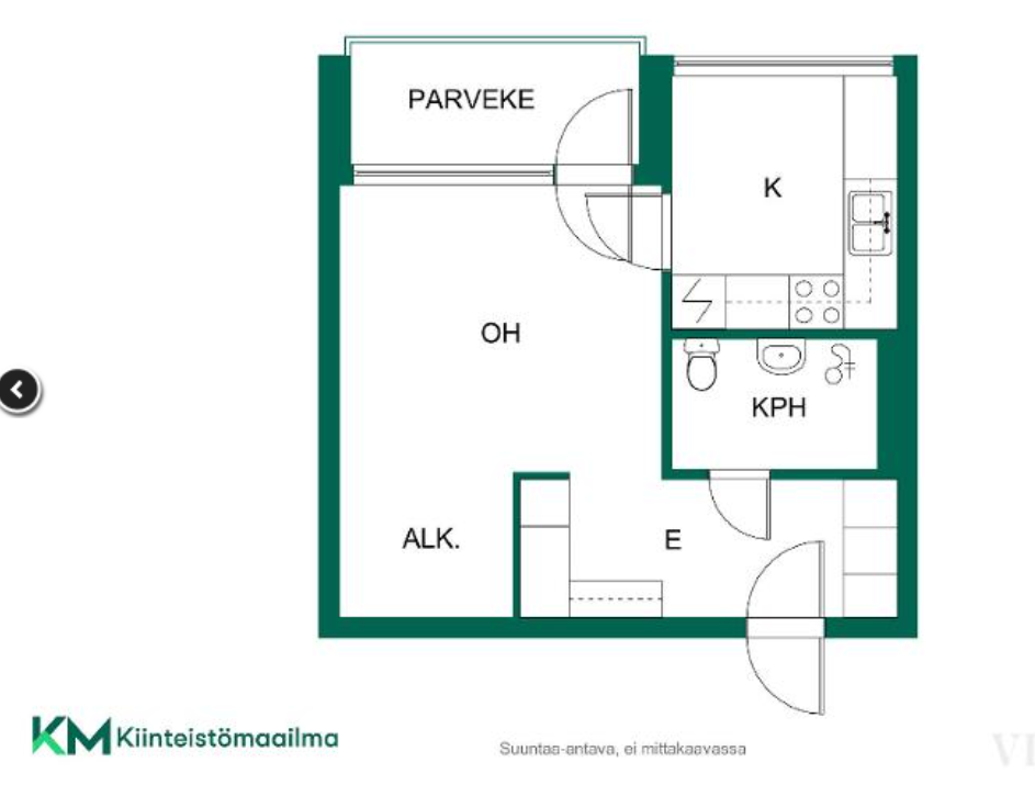 Asunnon pohjakuva