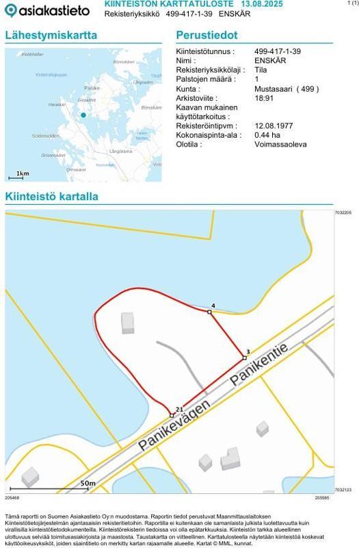 Panikentie 79, Mustasaari