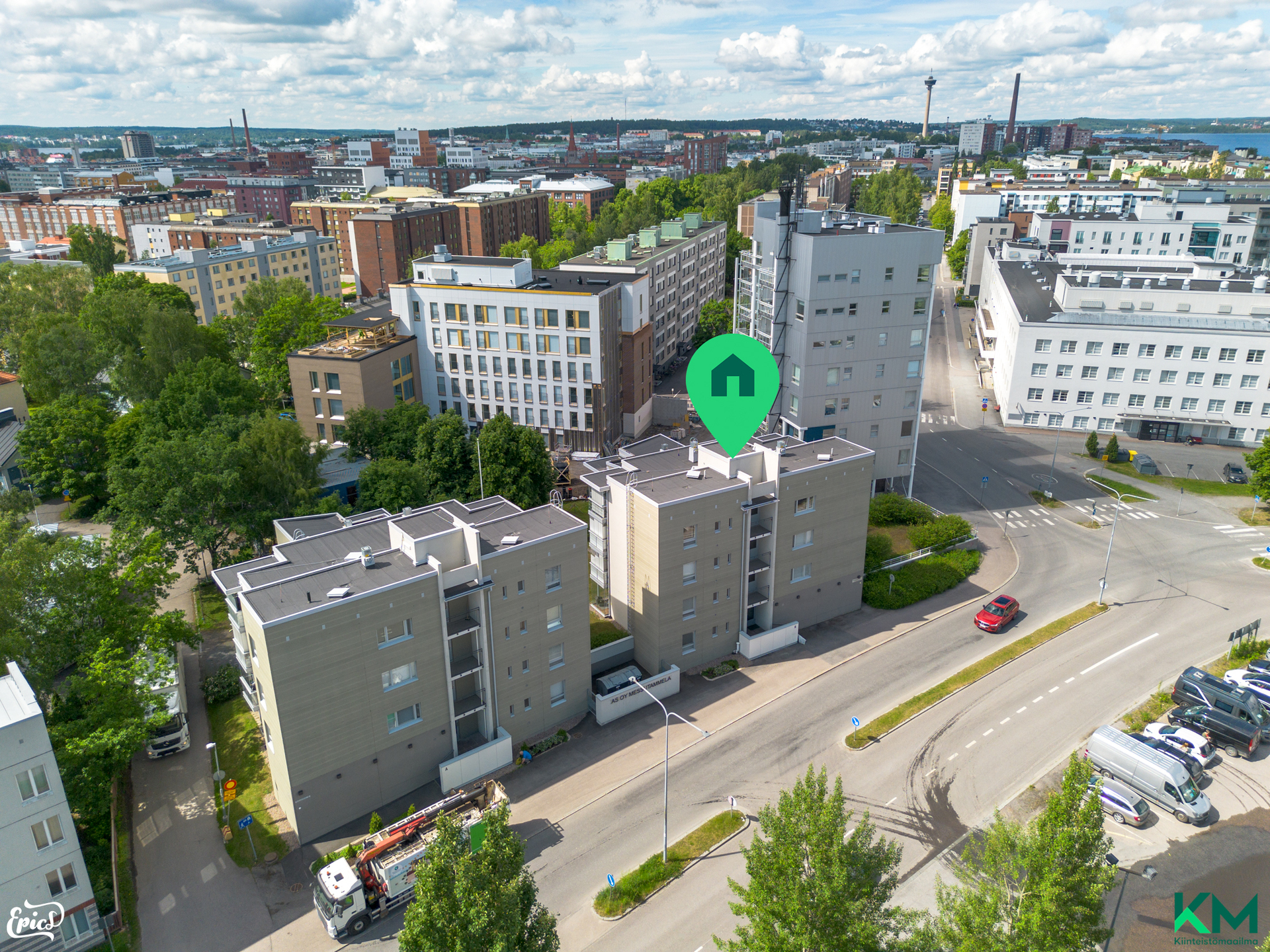 Loistava sijainti lähellä keskustaa ja Näsijärven rantoja