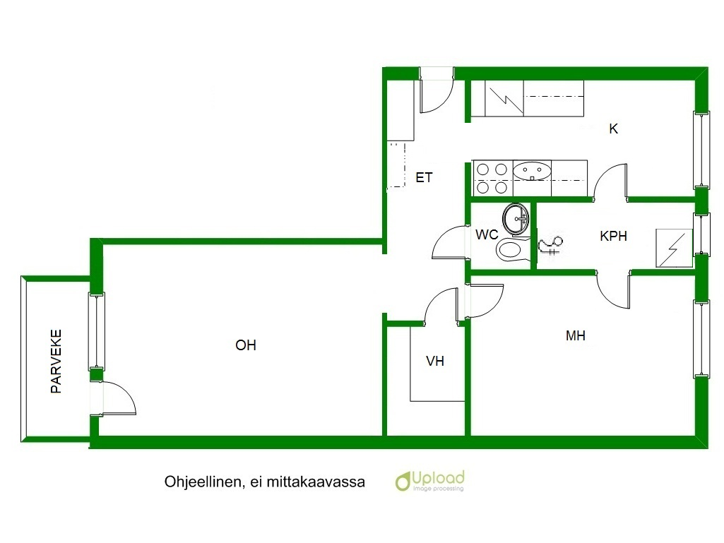 Asunnon pohjakuva