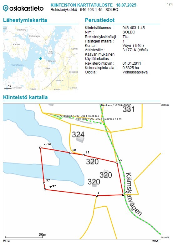 Kämskatvägen 320, Vöyri