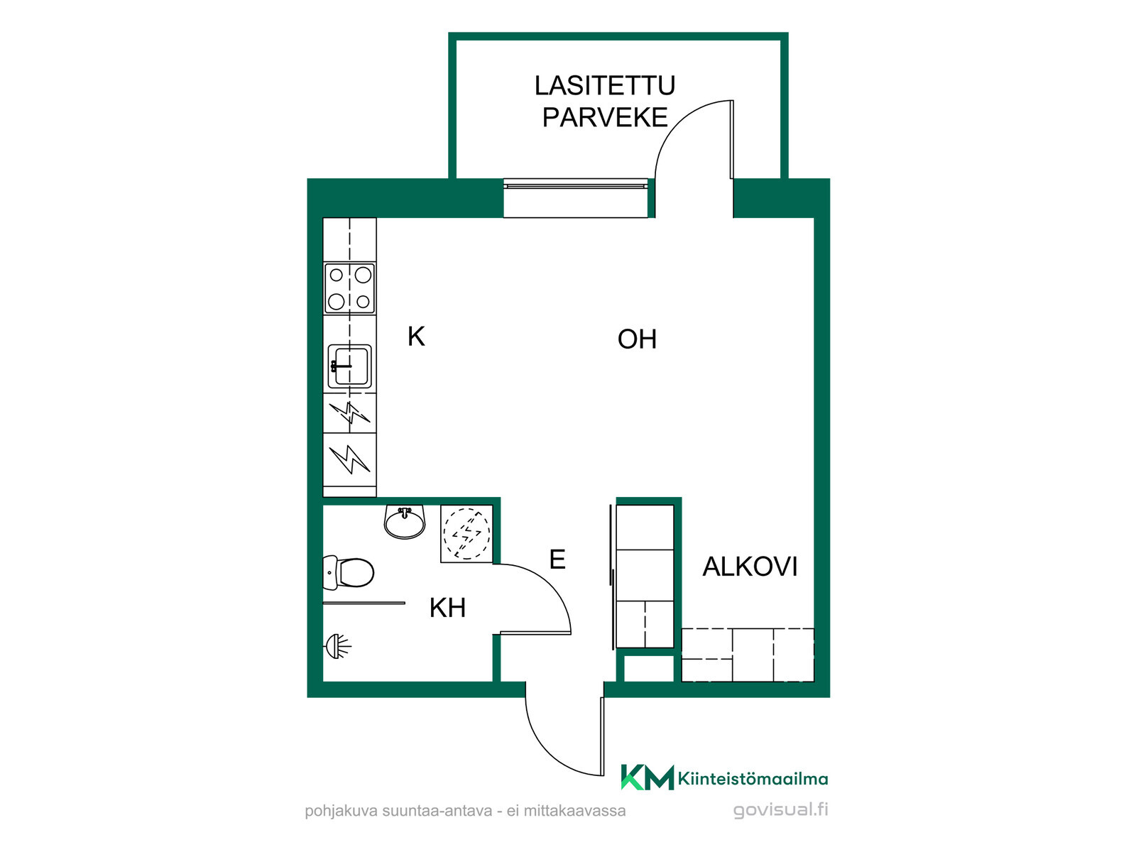 Uusikatu 1 A 5, Myllytulli, Oulu