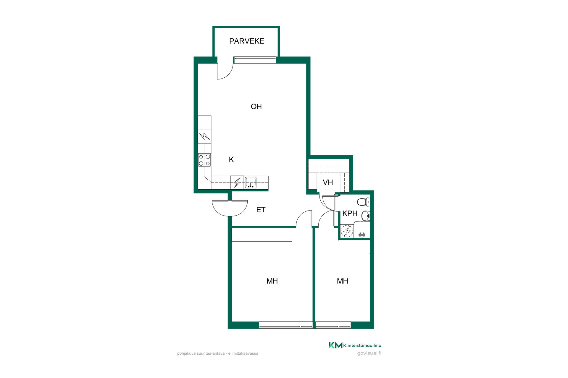 Asunnon pohjakuva